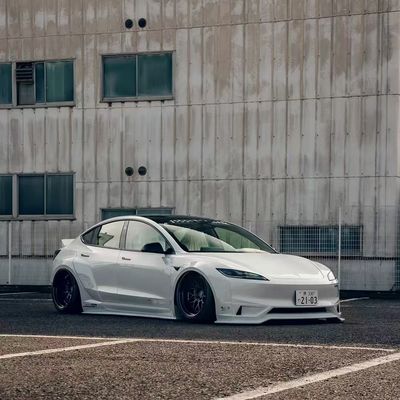2020- Tesla Body Kit Resina Fibra LB Stile Tesla Model 3 Spoiler Diffusore Labbra Frontale