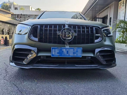 Per Mercedes-Benz GLC63 Kit corpo in fibra di carbonio GLC63 Upgraded Bs Style Carbon Fiber Front Lip Diffuser Spoiler Body Kit