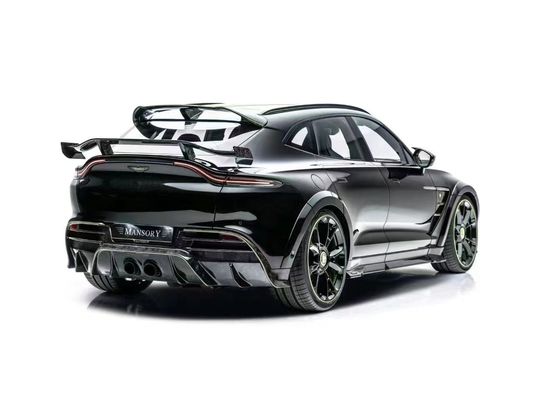 Bright Black Aston Martin Body Kit DBX MSY Stile Carbon Fiber Spoiler Wing