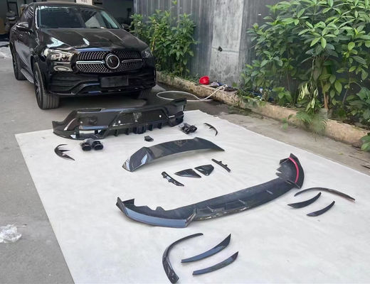 Per Mercedes-Benz GLE Coupe Kit corpo in fibra di carbonio GLE Coupe MSY Style Carbon Fiber Front Lip Diffuser Spoiler Kit