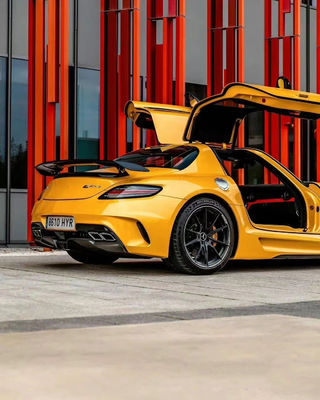 Per Mercedes SLS R197 Carbon Fiber Body Kit SLS Upgrades Serie Nera Stile Anteriore e Rear Bumper Spoiler Hood