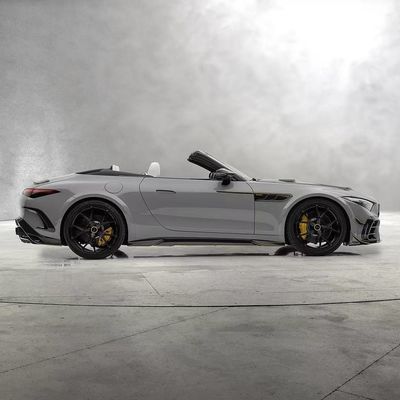per Mercedes SL63 Kit corpo in fibra di carbonio SL63 Modernizzato stile MSY diffusore labiale anteriore in fibra di carbonio Kit widebody spoiler