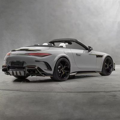 per Mercedes SL63 Kit corpo in fibra di carbonio SL63 Modernizzato stile MSY diffusore labiale anteriore in fibra di carbonio Kit widebody spoiler
