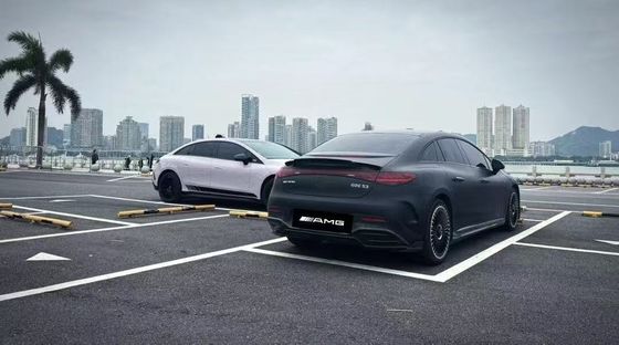 Per Mercedes EQE Kit di carrozzeria in fibra di carbonio EQE Upgrade BS Style Carbon Fiber Front Lip Diffuser Spoiler Body Kit