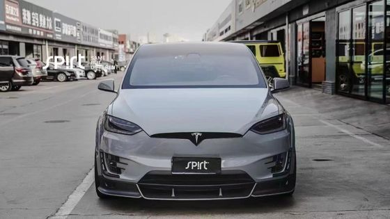 Tesla modello X Fibra di carbonio Kit di corpo modello X Fibra di carbonio diffusore della bocca anteriore Spoiler cappuccio ruota arco corpo largo kit